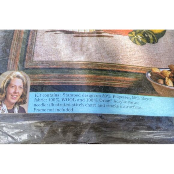 Vintage 1970s Columbia Minerva Erica Wilson Harvest Arrangement NOS - Picture 4 of 7